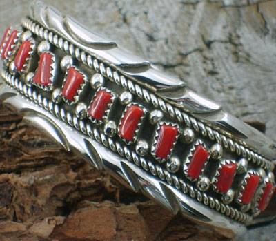 native american coral cuff sterling bracelet (1).jpg